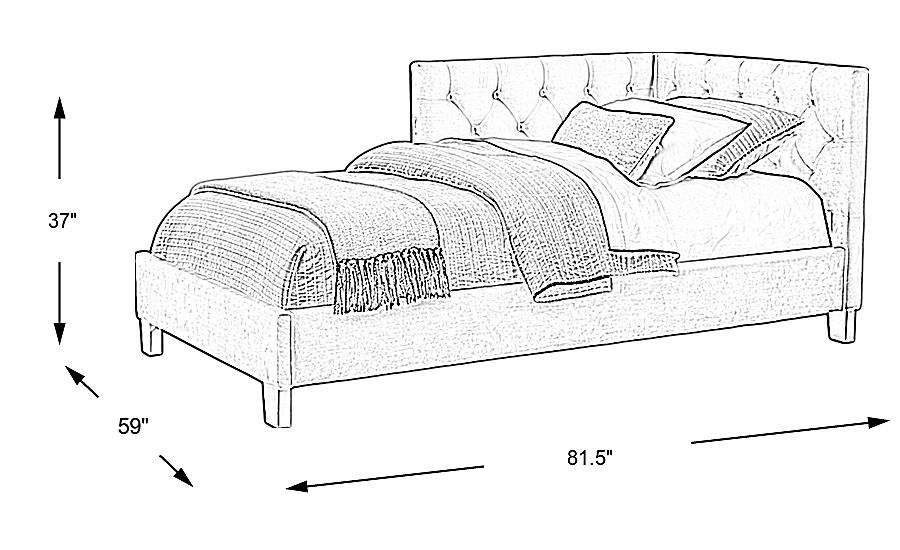 Kids Lucie Silver 3 Pc Full Corner Bed Rooms To Go