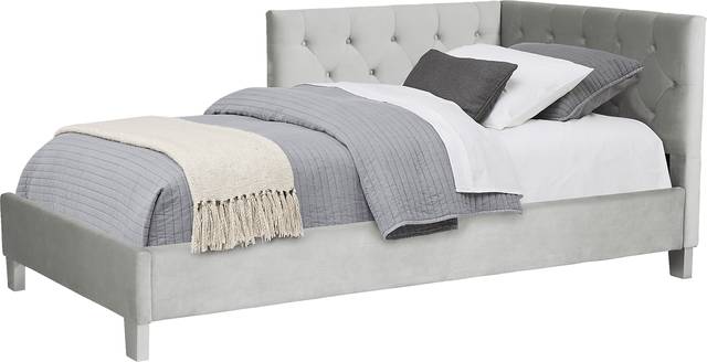 Kids Lucie Silver 3 Pc Full Corner Bed - Thumbnail - Image 1