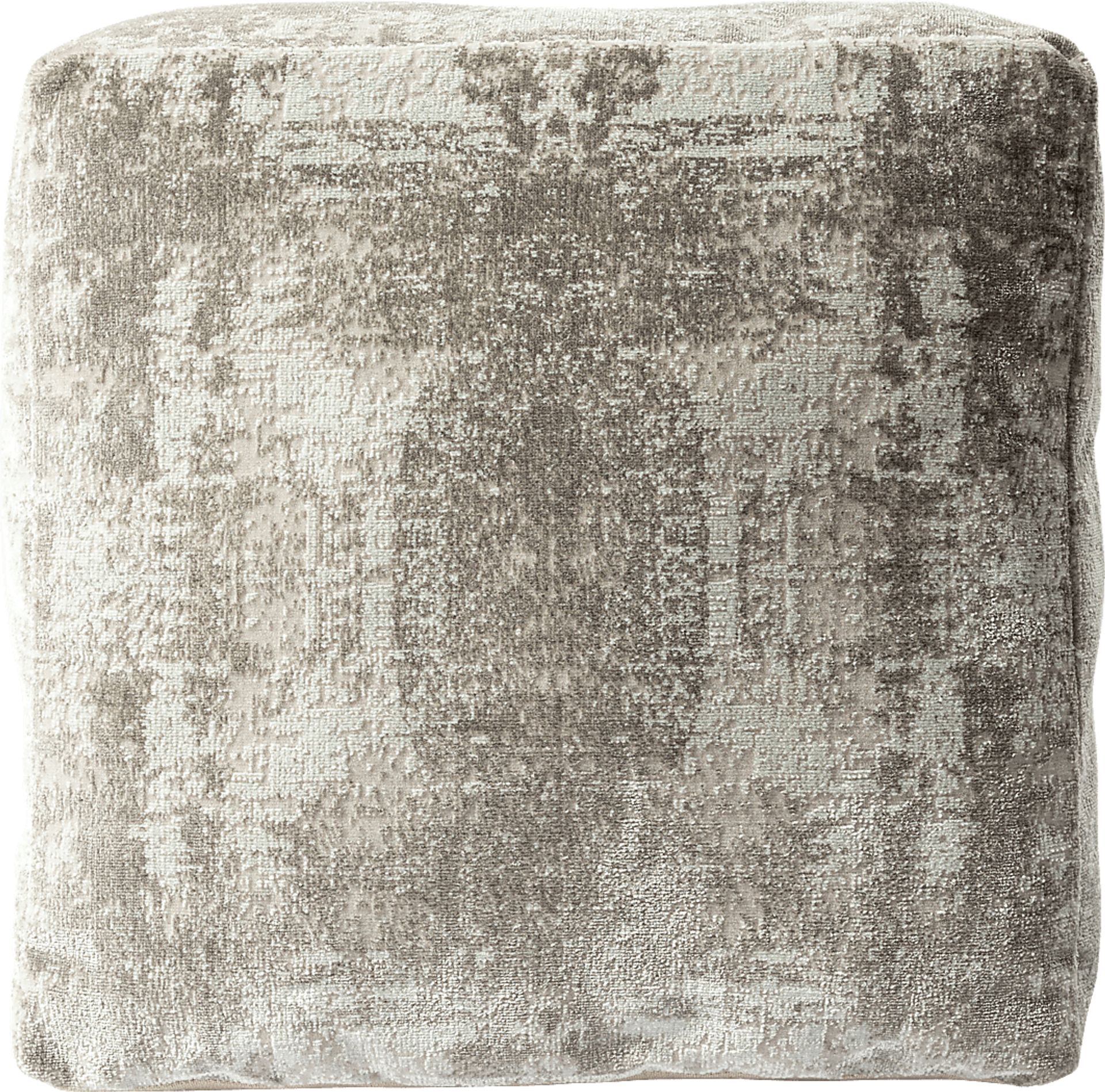 Natalina Light Gray Pouf - Image 1