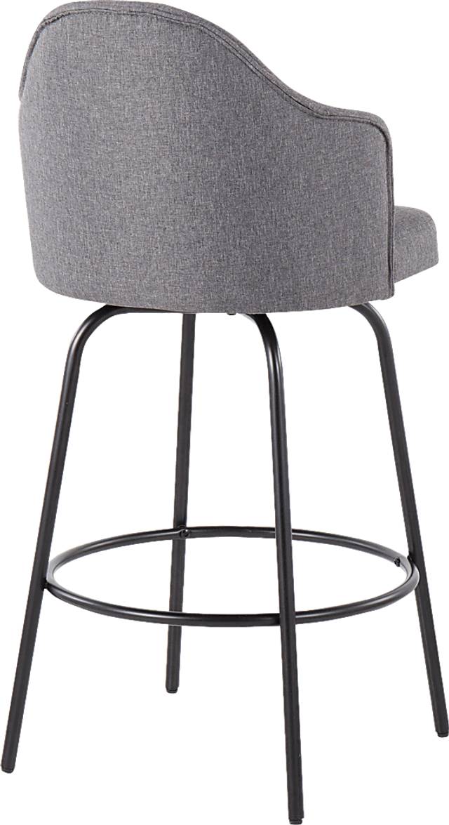 Lucile Lane Black Swivel Counter Height Stool, Set of 2 - Thumbnail - Image 4