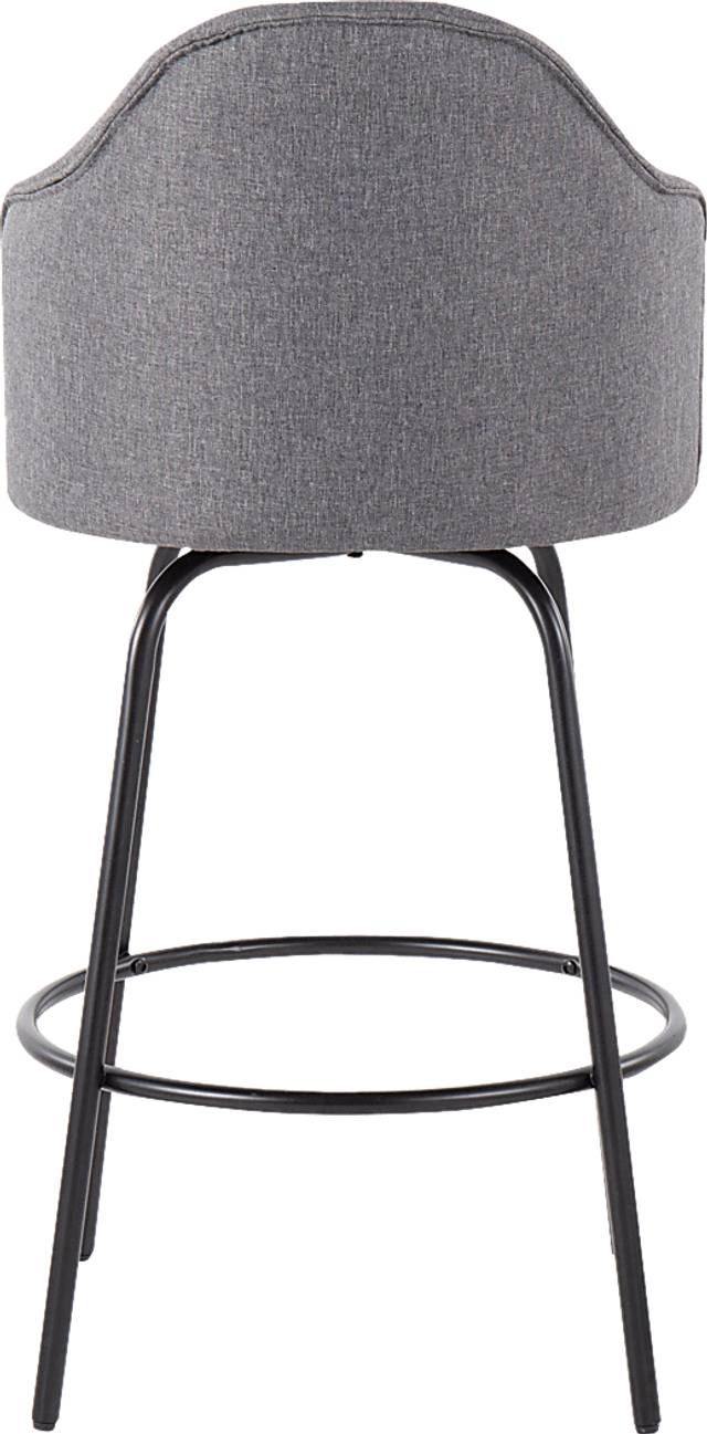 Lucile Lane Black Swivel Counter Height Stool, Set of 2 - Thumbnail - Image 5