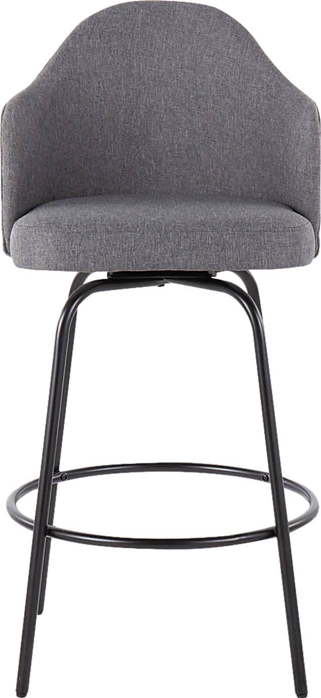 Lucile Lane Black Swivel Counter Height Stool, Set of 2 - Thumbnail - Image 6