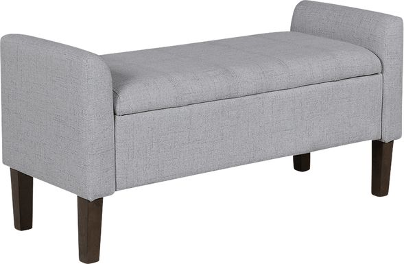 Luckenwald Light Gray Storage Bench