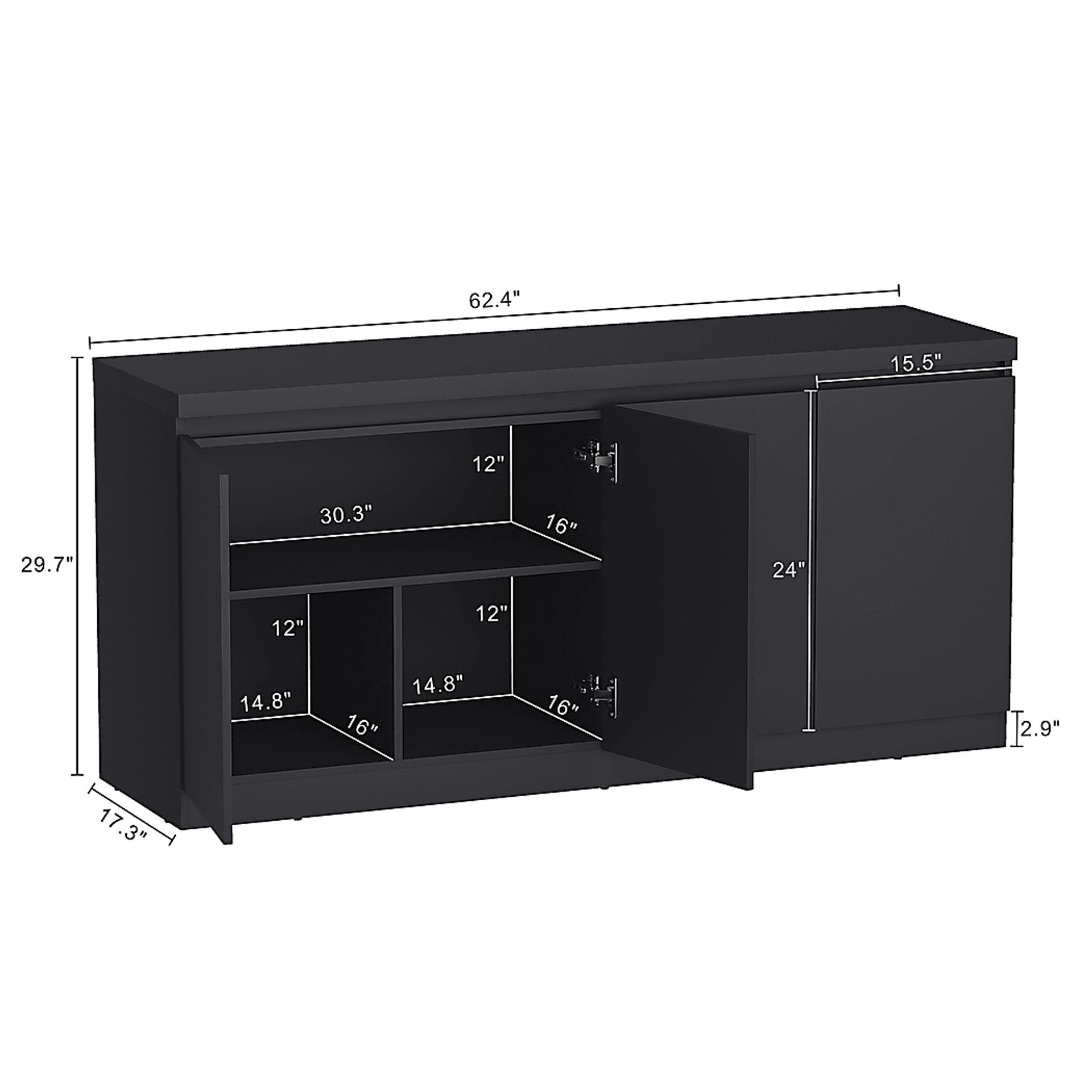 Luckytube Black Sideboard - Image 4