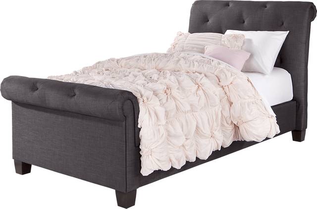 Lucy Gray 3 Pc Twin Bed - Thumbnail - Image 1