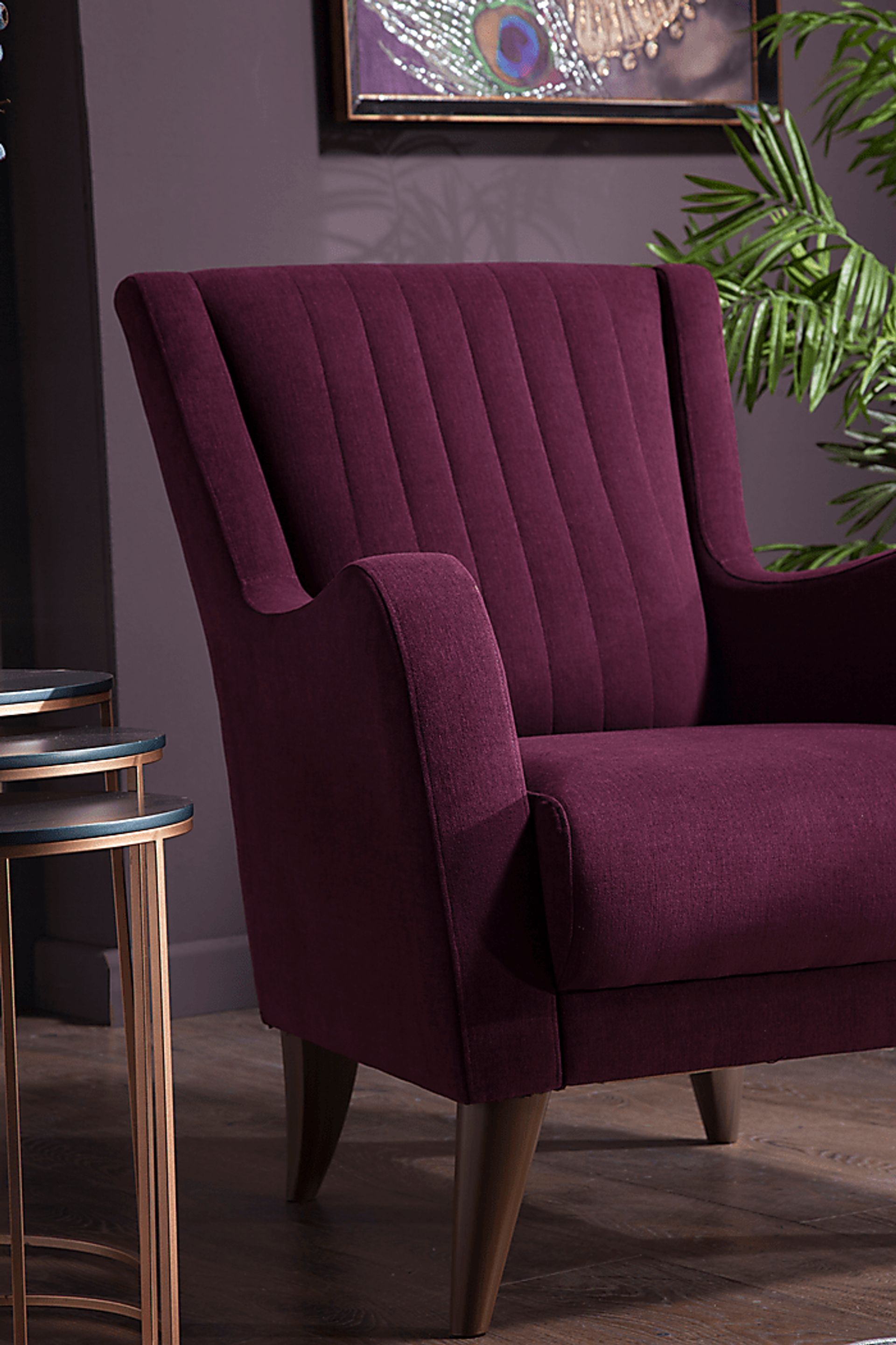 Ludmila Merlot Accent Chair - Image 6