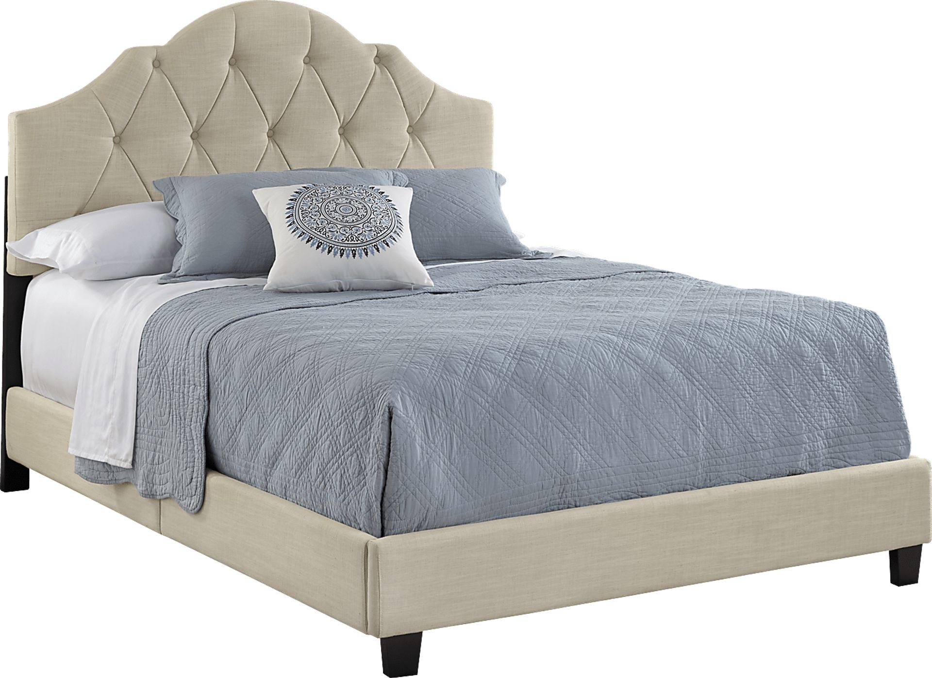 Luella Linen Queen Upholstered Bed - Image 1