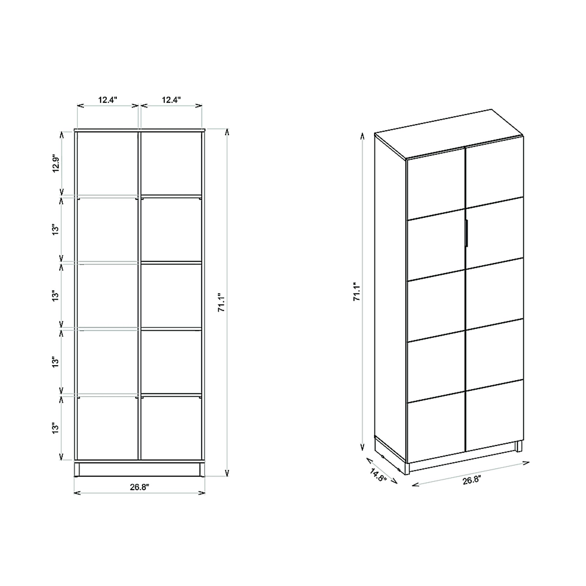 Lufberry Gray Bookcase - Image 11