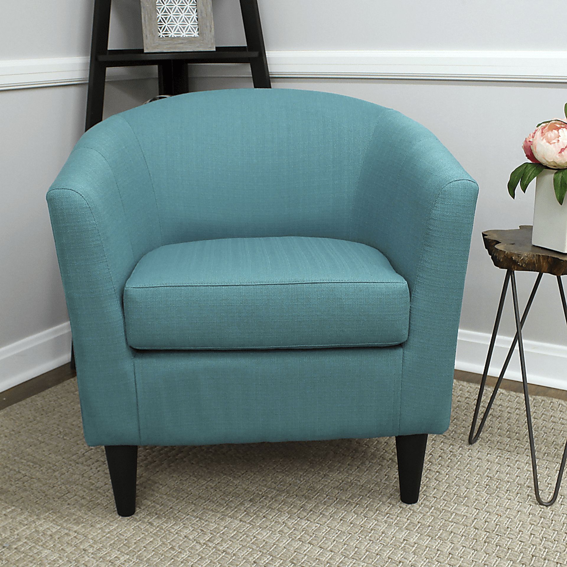 Lughala Dark Teal Accent Chair - Image 2