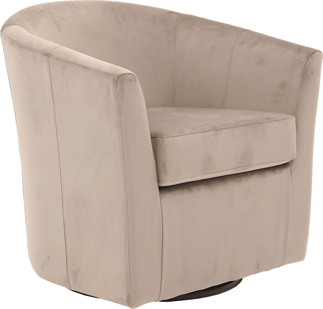 Lughala I Rose Swivel Accent Chair