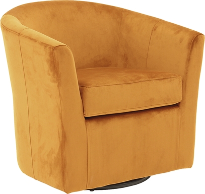 Lughala I Orange Swivel Accent Chair