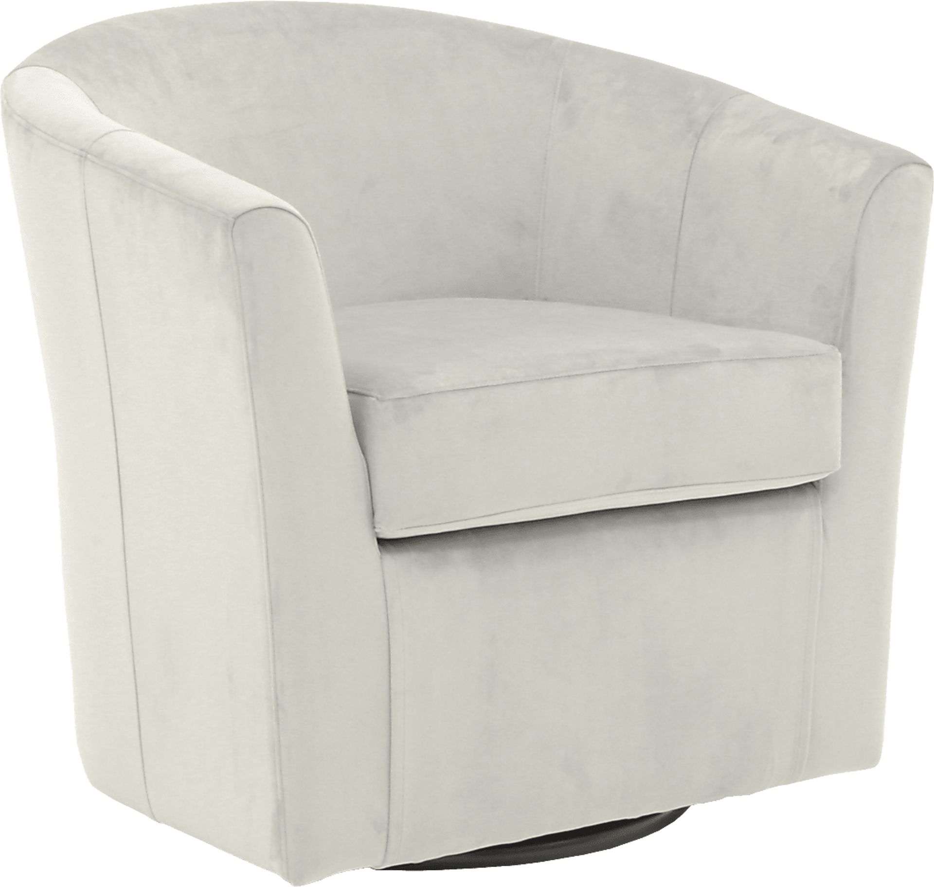 Lughala I Pewter Swivel Accent Chair - Image 1