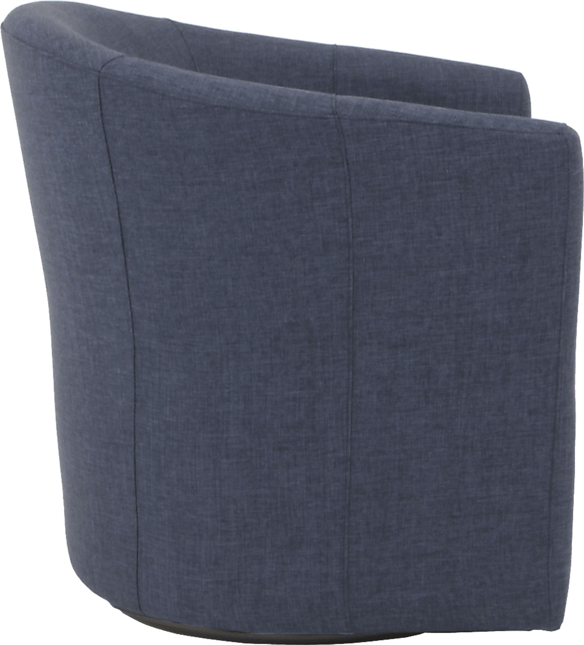 Lughala I Navy Swivel Accent Chair - Image 3