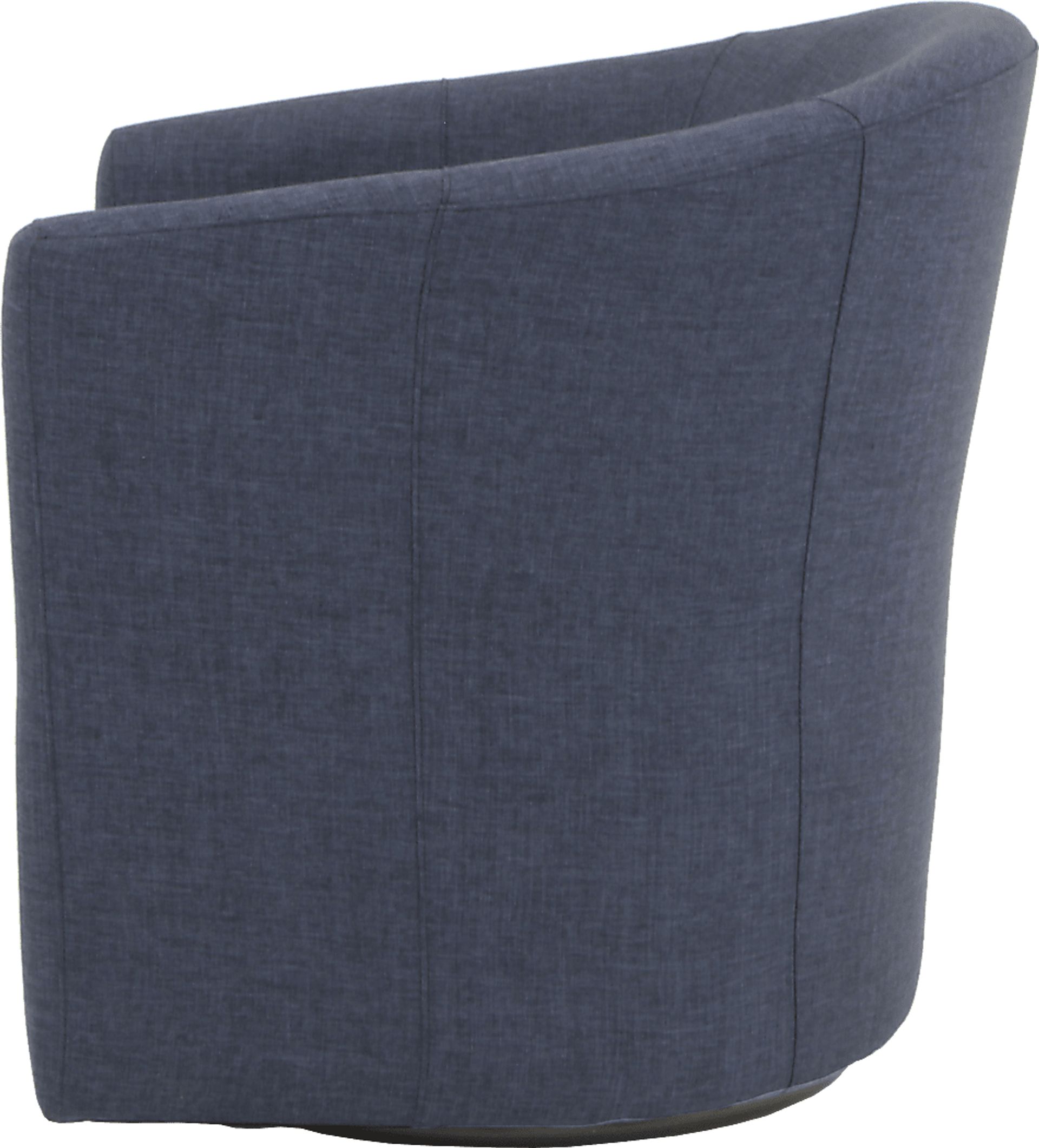 Lughala I Navy Swivel Accent Chair - Image 5