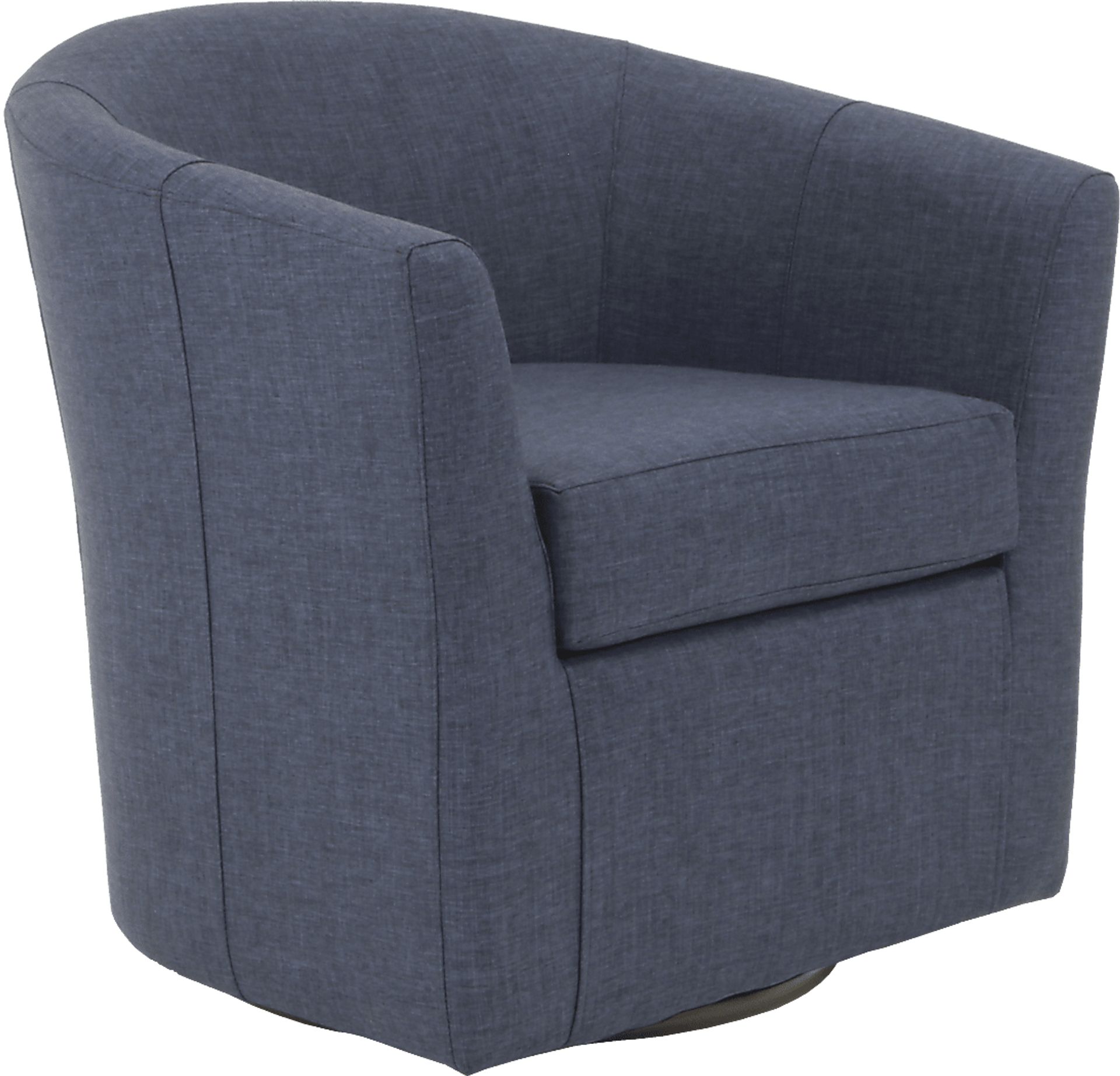 Lughala I Navy Swivel Accent Chair - Image 1