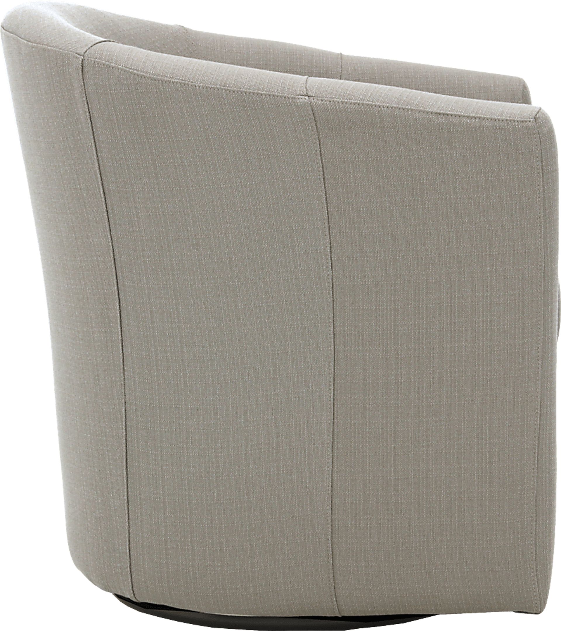 Lughala I Ivory Swivel Accent Chair - Image 3