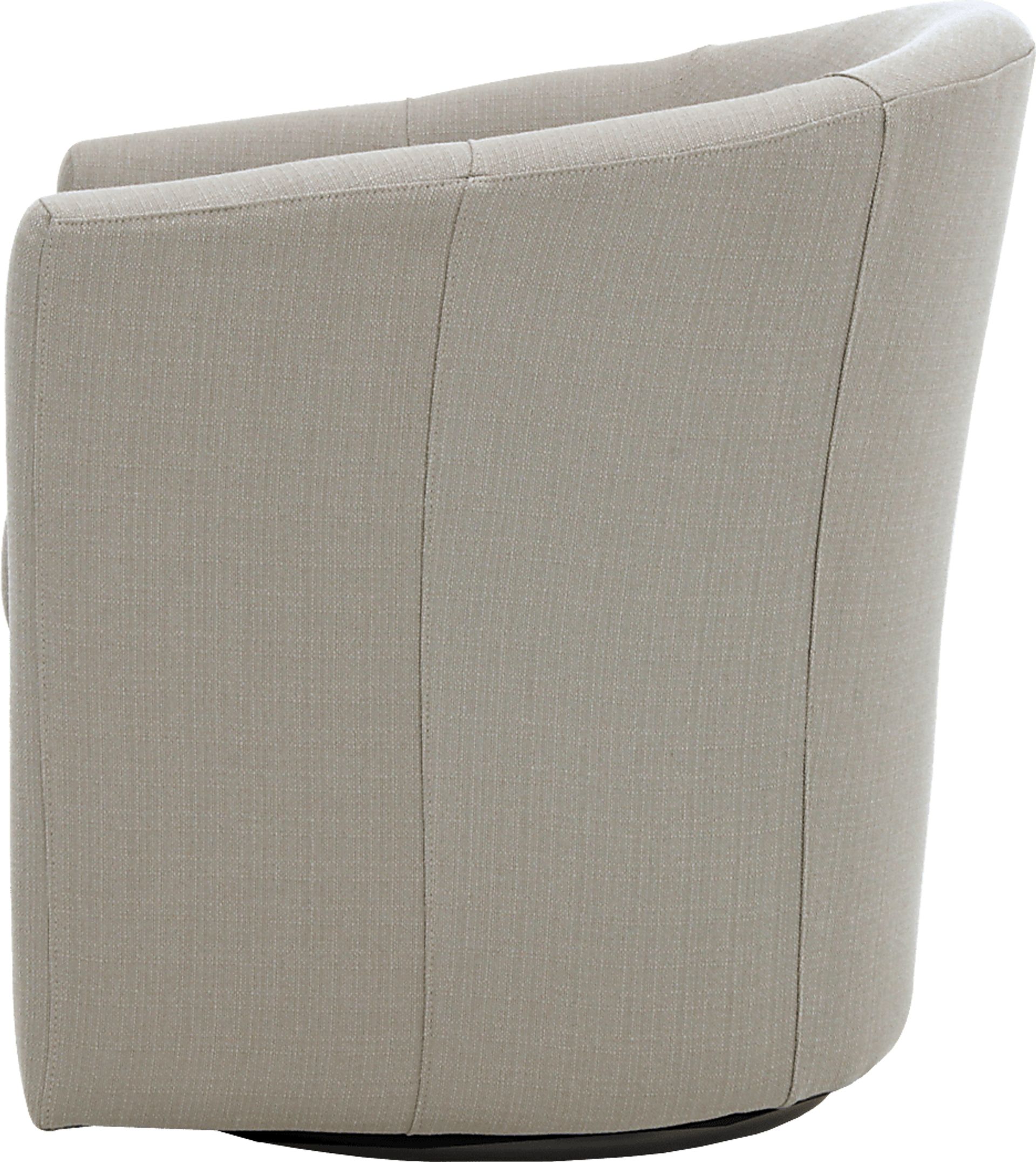 Lughala I Ivory Swivel Accent Chair - Image 5