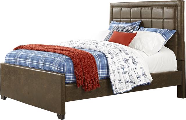Kids Lugo Brown 3 Pc Full Upholstered Bed - Thumbnail - Image 1