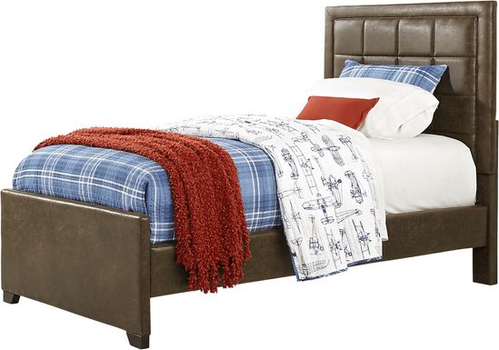 Kids Lugo Brown 3 Pc Twin Upholstered Bed