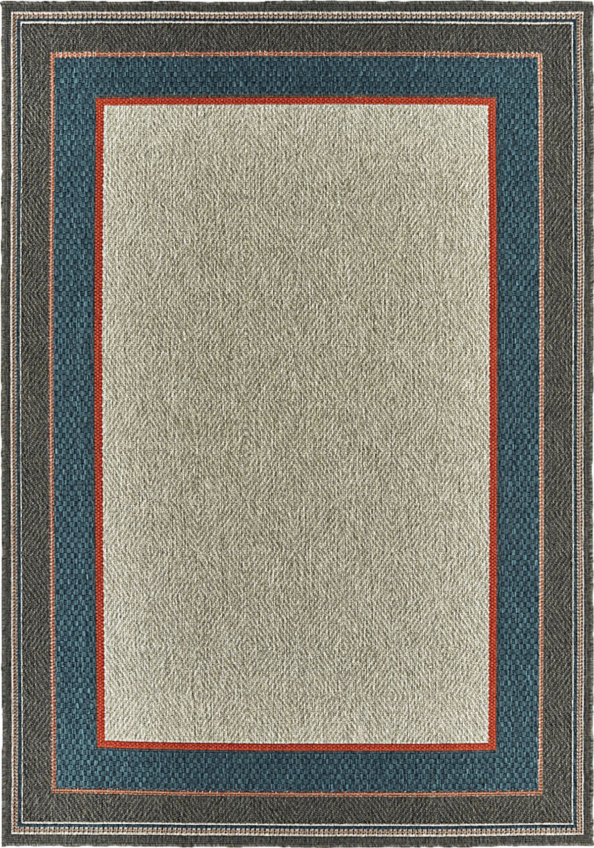 Luka Cobblestone Gray Outdoor Rug | Rooms to Go