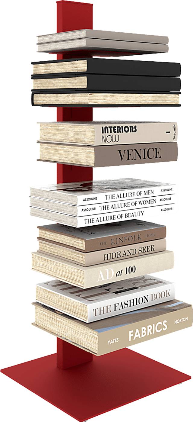 Lukens I Red Bookcase Tower - Thumbnail - Image 2