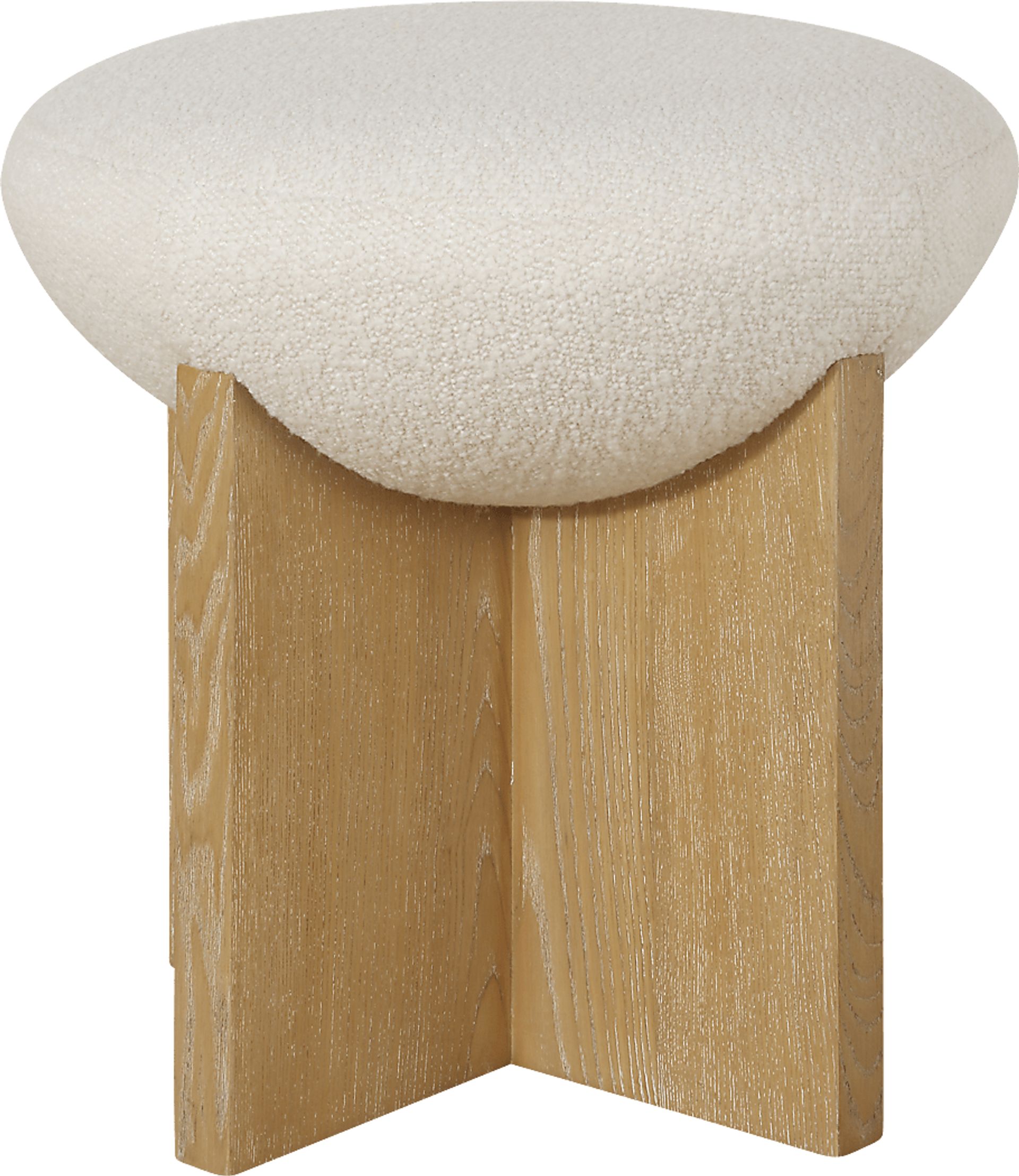 Luki White Accent Stool - Image 3