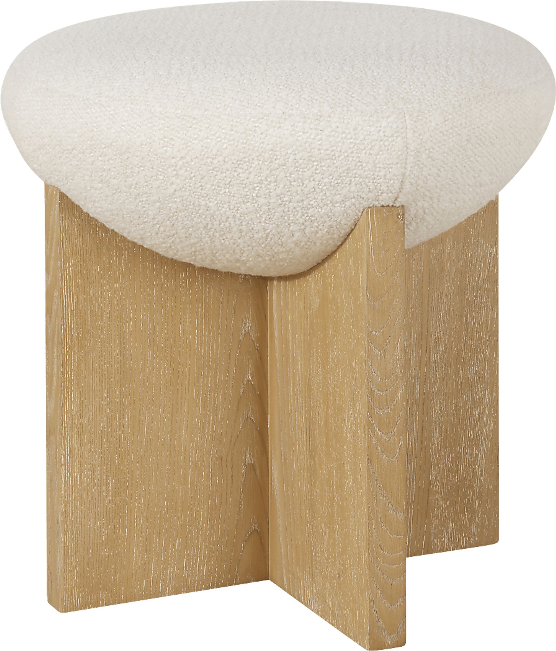 Luki White Accent Stool - Image 1