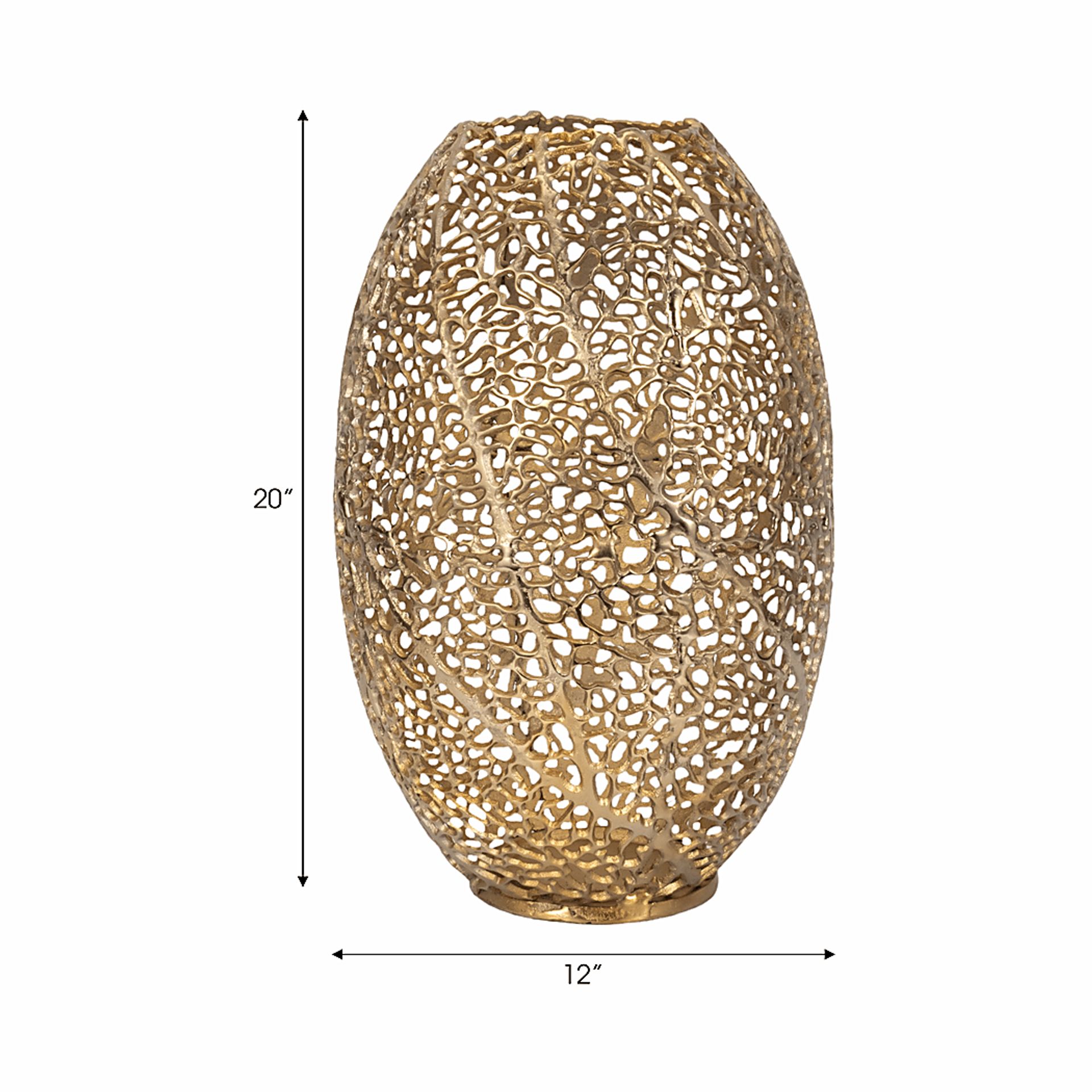 Lukirk Gold 20 in. Vase - Image 8