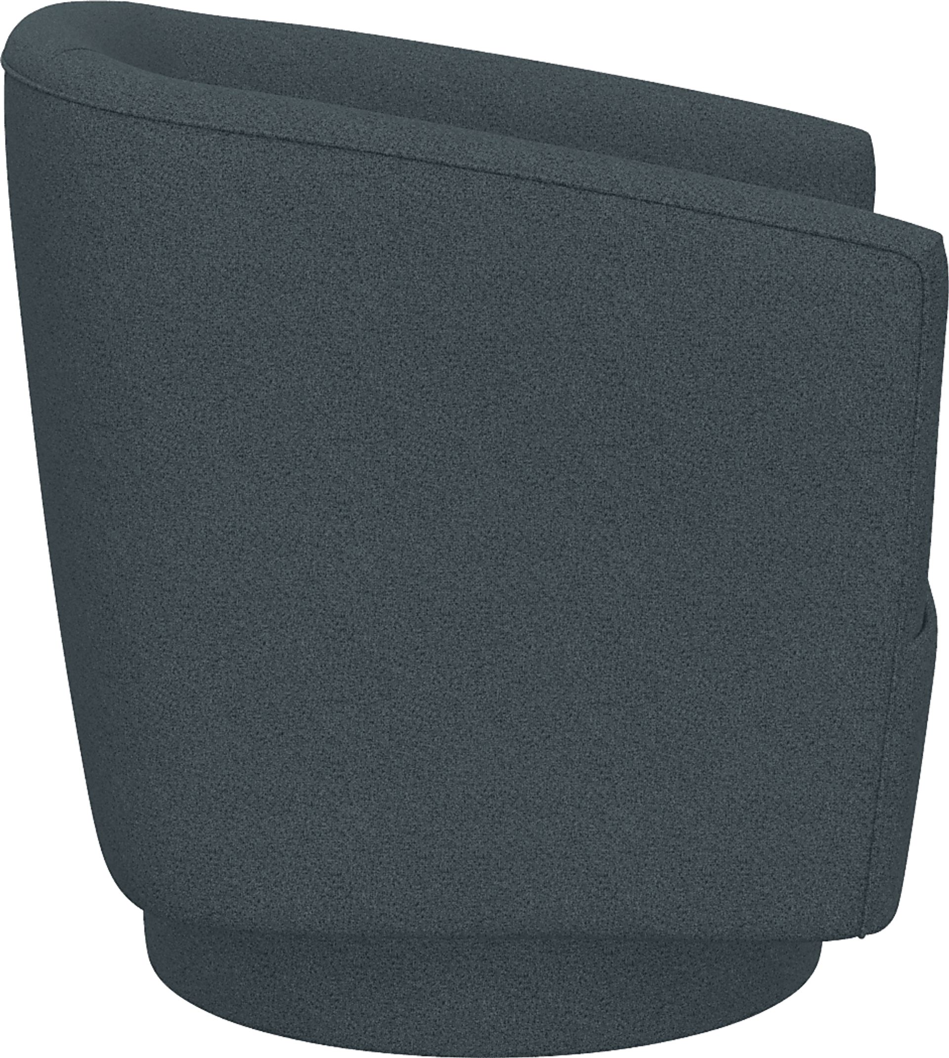 Lukirks Blue Swivel Accent Chair - Image 4
