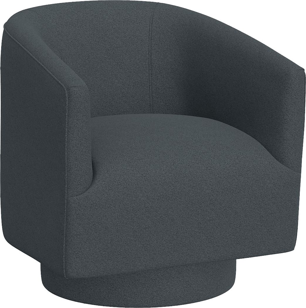 Lukirks Blue Swivel Accent Chair