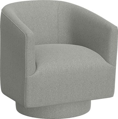 Lukirks Gray Swivel Accent Chair