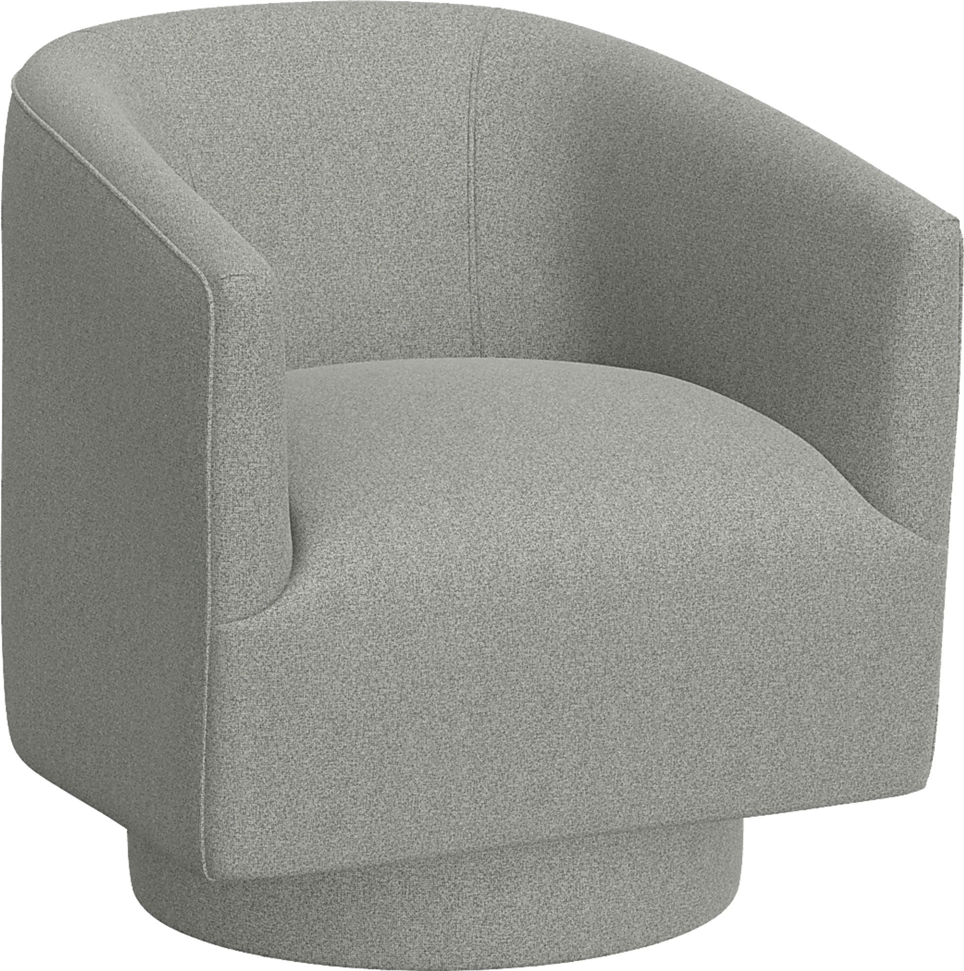 Lukirks Gray Swivel Accent Chair - Image 1