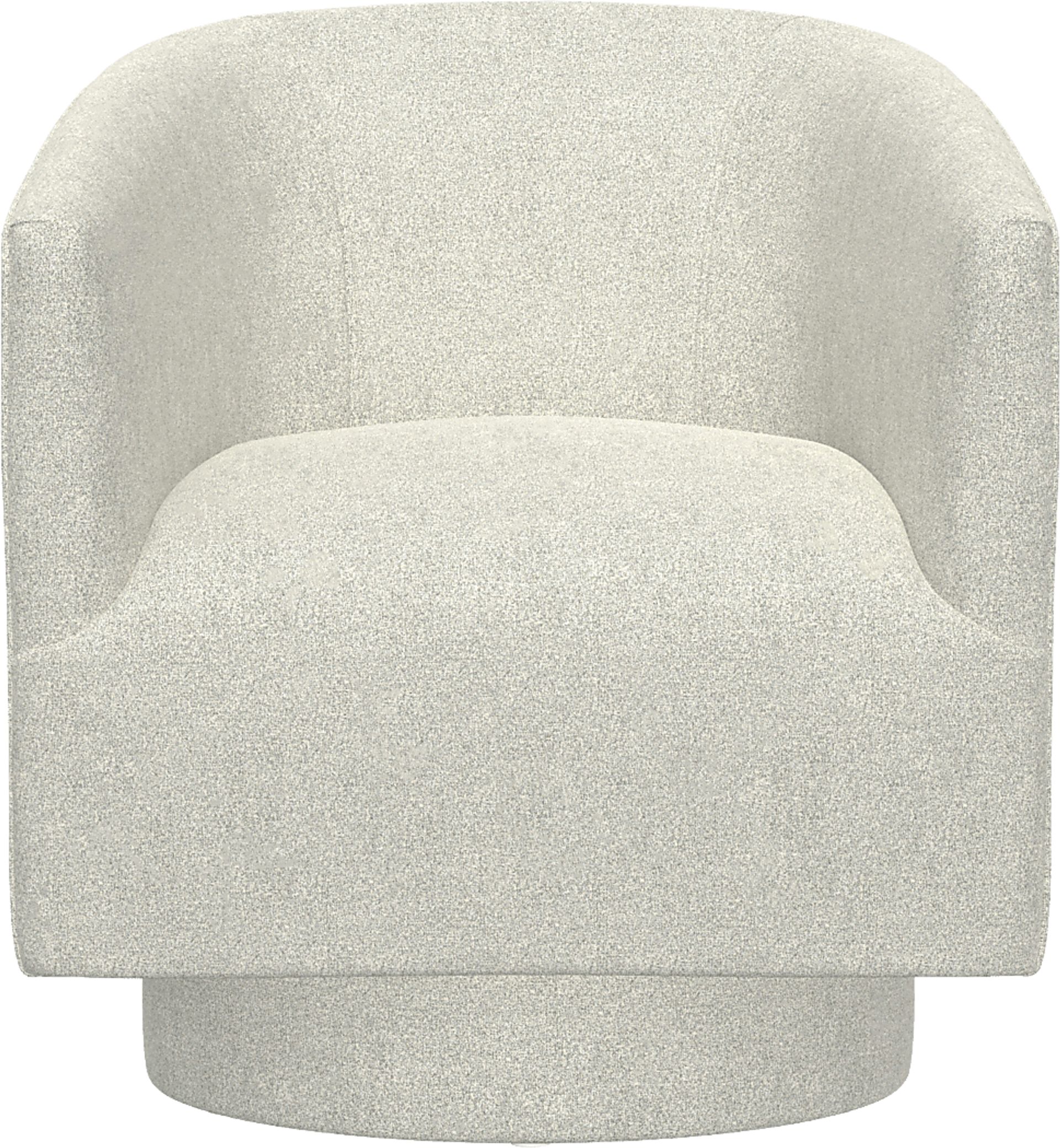 Lukirks White Swivel Accent Chair - Image 3