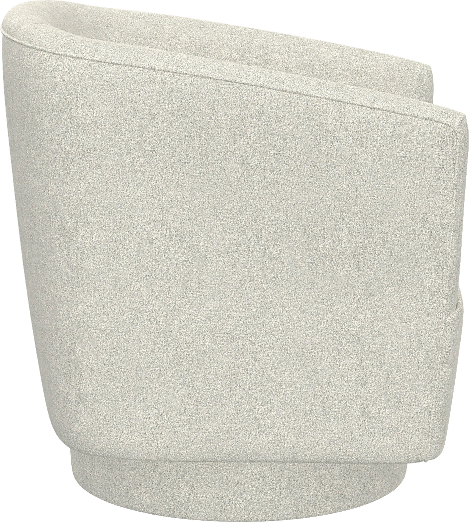 Lukirks White Swivel Accent Chair - Image 4