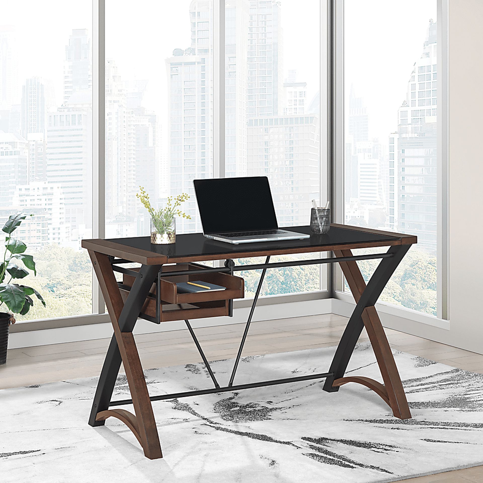 Lukusa Brown Storage Desk - Image 2