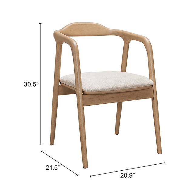 Lulii Beige Dining Chair - Thumbnail - Image 2