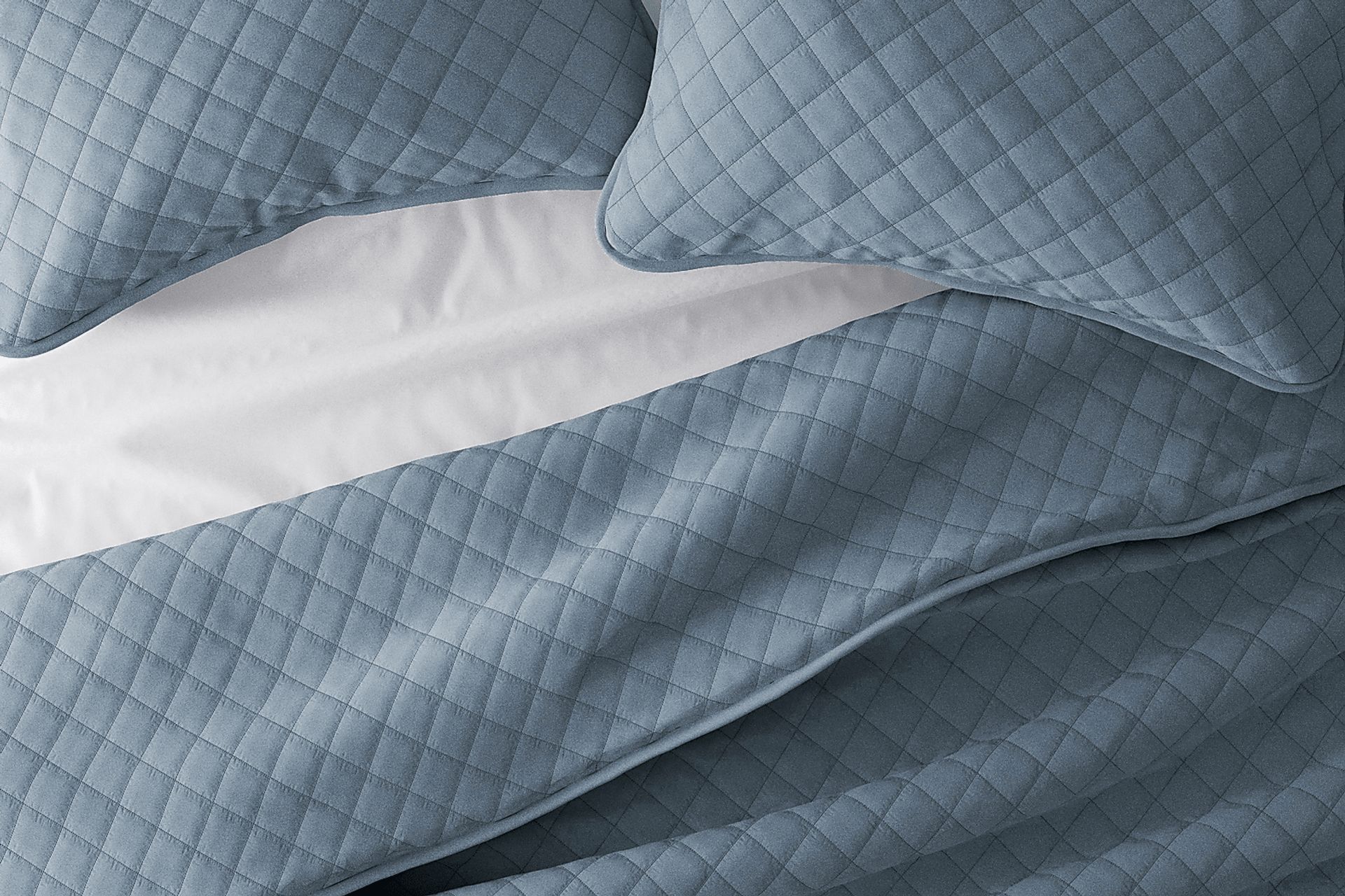 Lulldale Blue 3 Pc King Quilt Set - Image 3