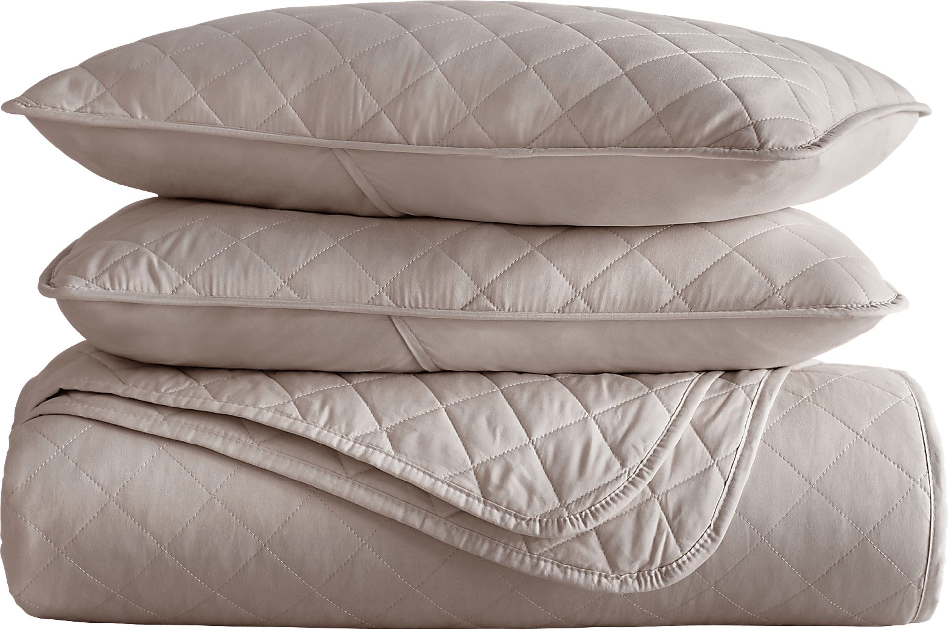 Lulldale Brown 3 Pc King Quilt Set - Image 2