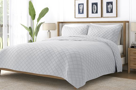 Lulldale Gray 2 Pc Twin Quilt Set