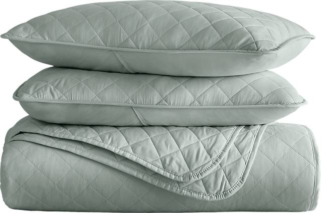 Lulldale Green 3 Pc King Quilt Set - Thumbnail - Image 2
