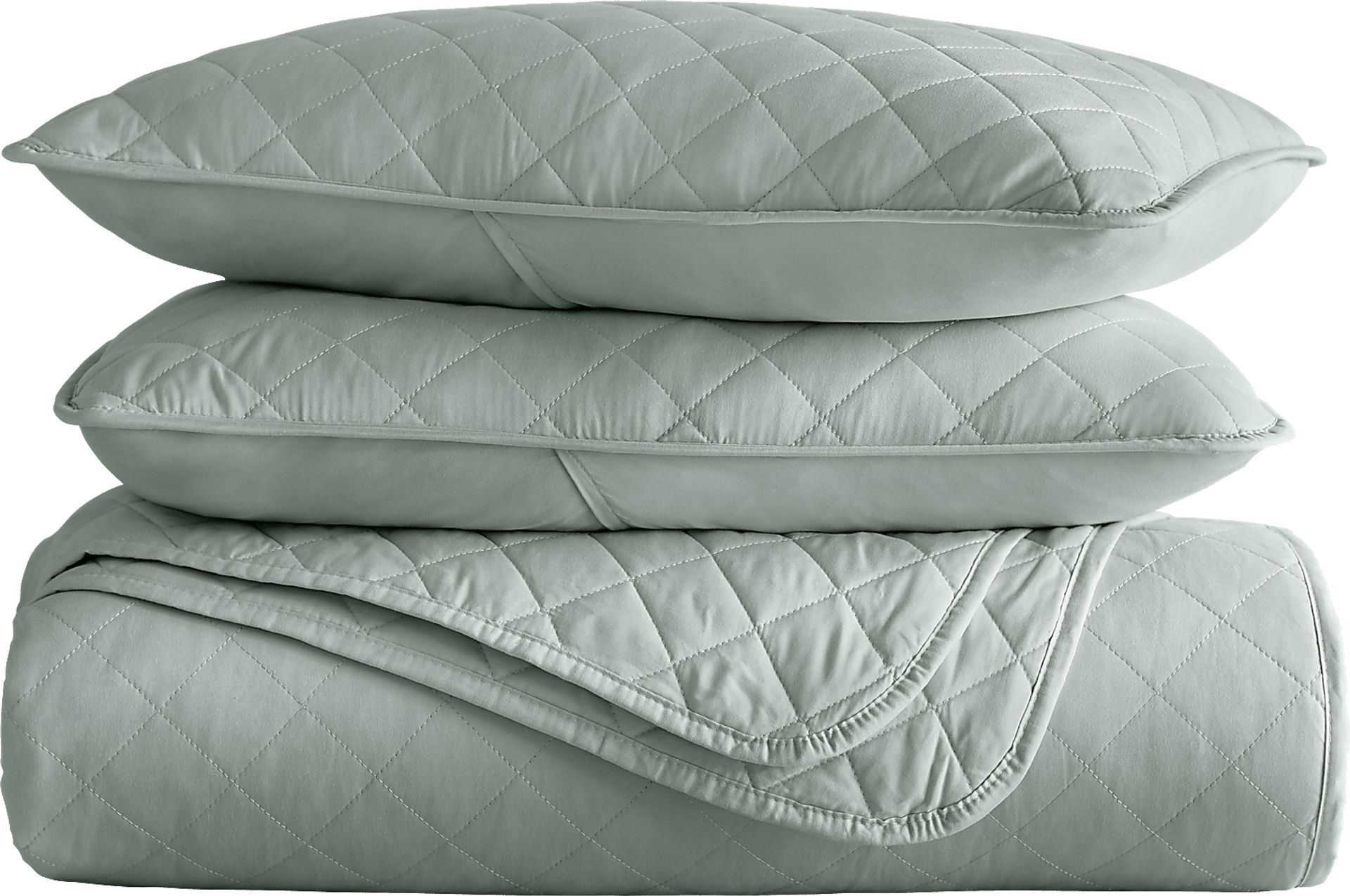 Lulldale Green 3 Pc Queen Quilt Set - Image 2