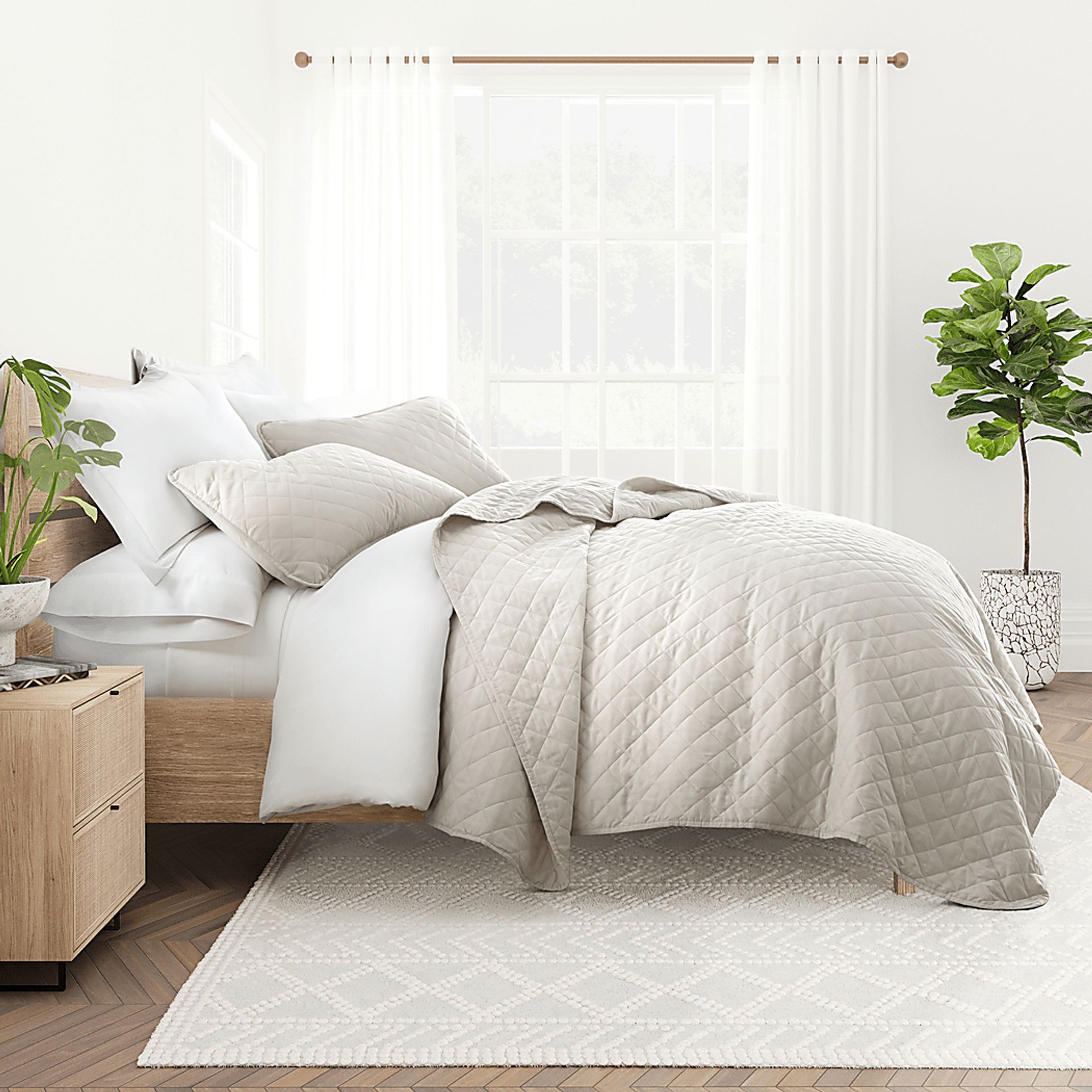 Lulldale Natural 2 Pc Twin Quilt Set - Image 4