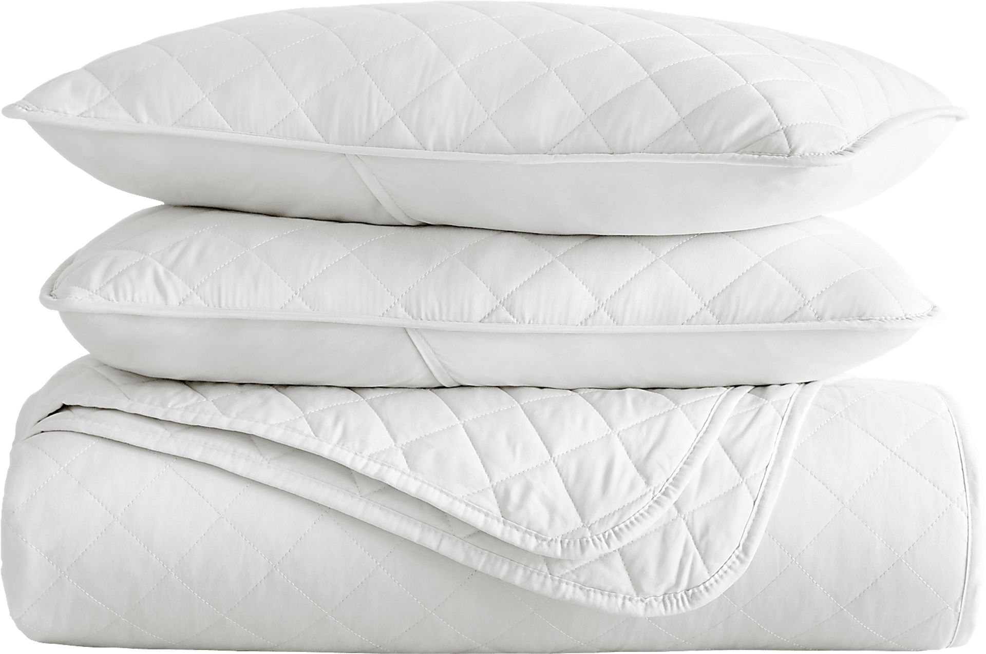 Lulldale White 3 Pc King Quilt Set - Image 2