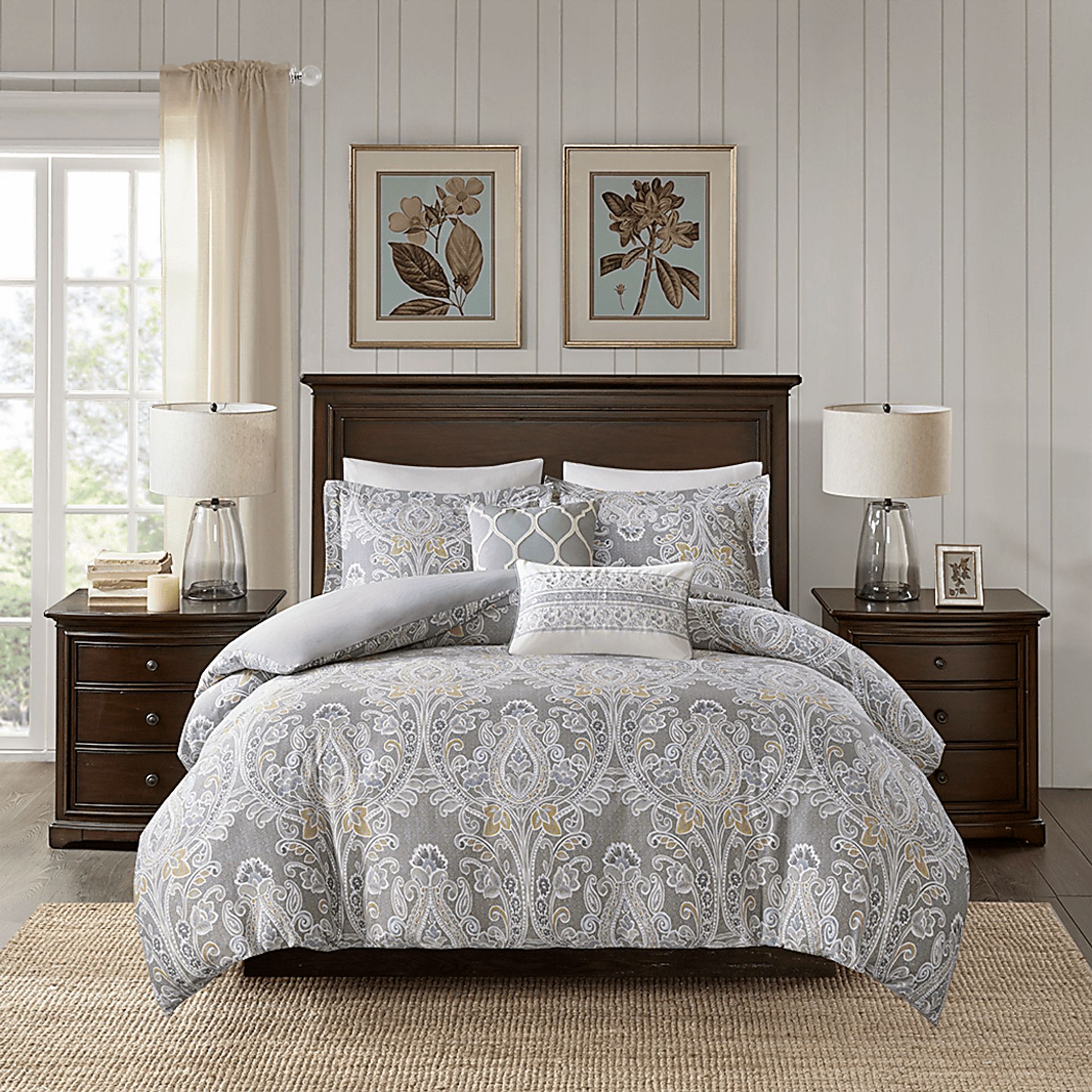 Lulon Gray 5 Pc Full/Queen Duvet Set - Image 2