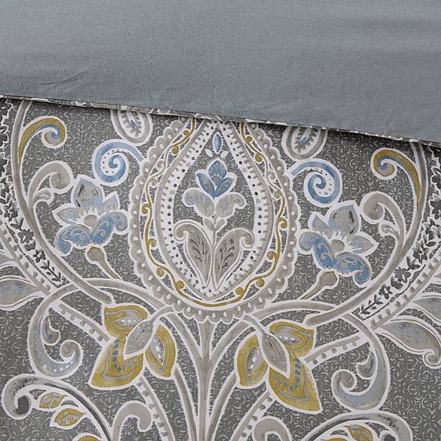 Lulon Gray 5 Pc Full/Queen Duvet Set - Thumbnail - Image 3