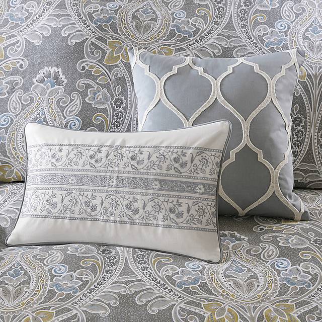 Lulon Gray 5 Pc Full/Queen Duvet Set - Thumbnail - Image 4
