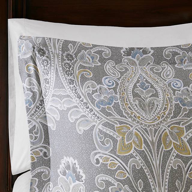 Lulon Gray 5 Pc Full/Queen Duvet Set - Thumbnail - Image 5