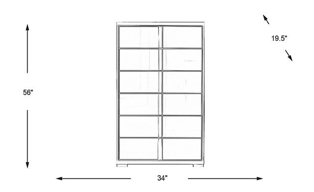 Dimension Image. Please refer to the Dimension Tab on this page for dimension details.