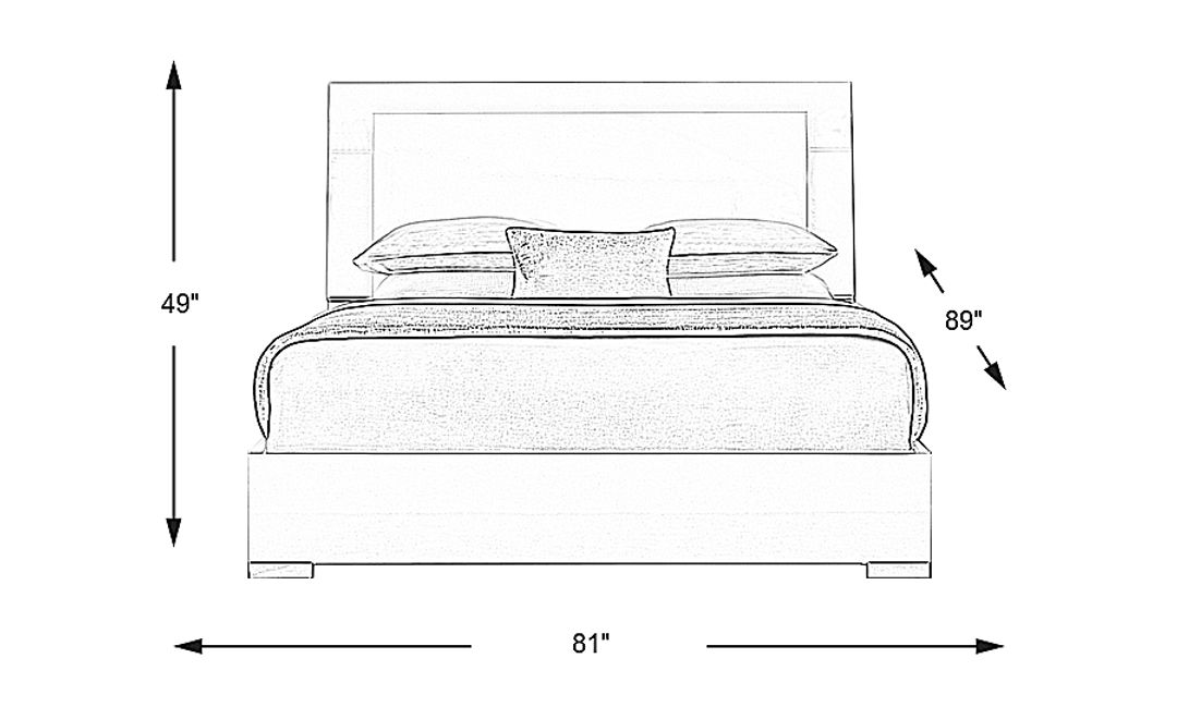 Luma Vista White 3 Pc King Bed