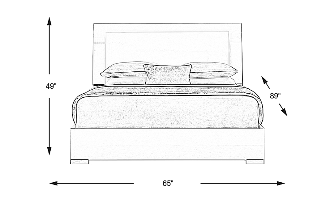 Luma Vista White 3 Pc Queen Bed